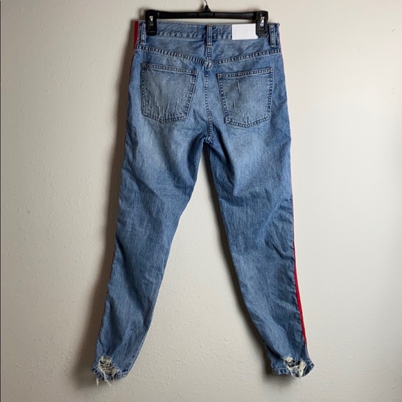 Pistola Distressed Racer Stripe Boyfriend Jeans - Picture 3 of 8